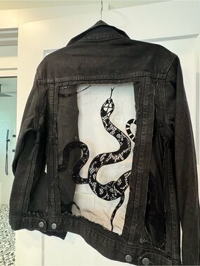 Dragon Denim Black Jean Jacket